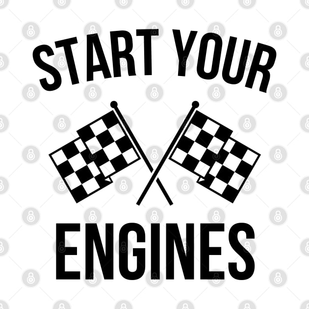 Start your Engines Race Flags by Vooble