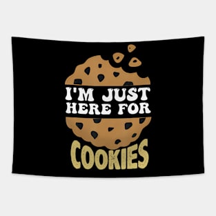 I'M Just Here For The Cookies Funny Christmas Cookies Outfit Tapestry