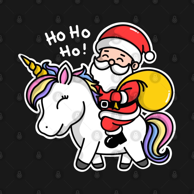 Unicorn and Santa Claus by Nine Tailed Cat