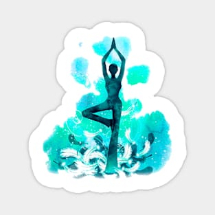 Yoga turquoise Magnet