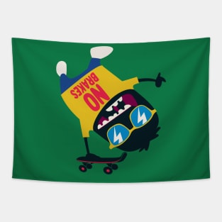 Crazy Skater Monster T-Shirt Phone Case Tee Totebag T-Shirt Tapestry