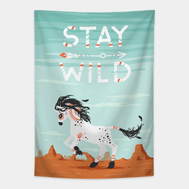 Stay Wild Tapestry by Freeminds