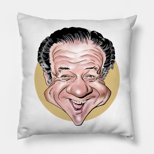 Sid James cartoon Pillow by RichardFarrell