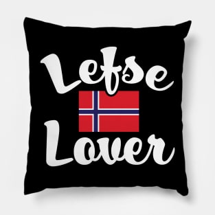 Lefse Lover Norwegian Flag Pillow