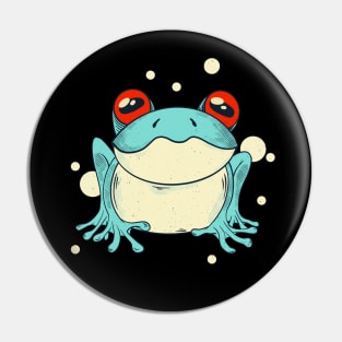 Trippy Frog Cottagecore Aesthetic Pin