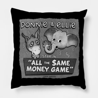 The Money Game Cartoon Pillow