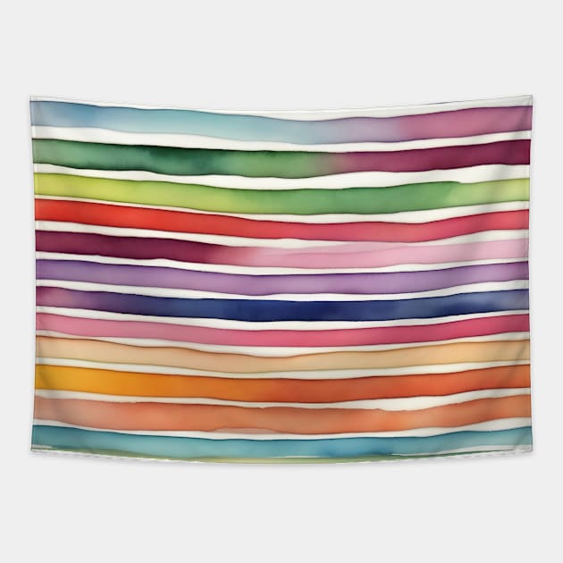 Multicolored striped Tapestry by craftydesigns