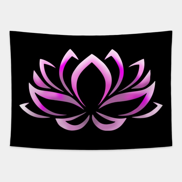 Lotus Flower in Pink Tapestry by MettaArtUK