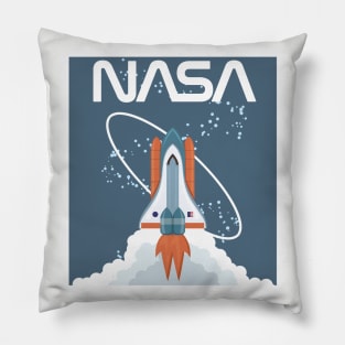 NASA retro shuttle Pillow