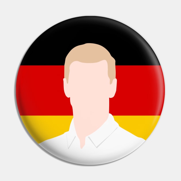 Mick Schumacher Face Art - Flag Edition Pin by GreazyL