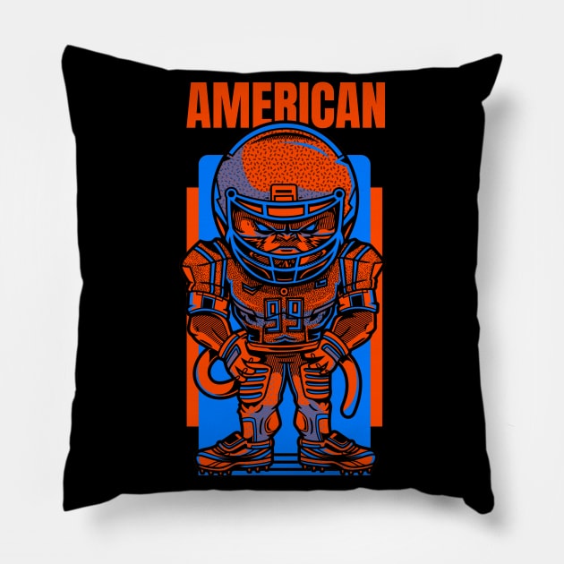 American Football / Urban Streetwear / Football / Football Fan / Football Player Pillow by Redboy