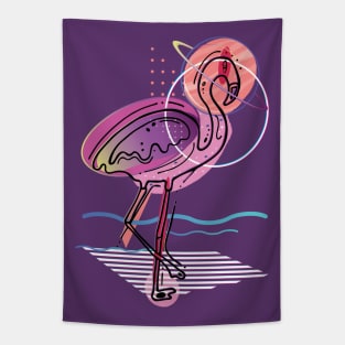 All Those Monsters - Flamingo Tapestry