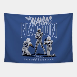 Darius Leonard Indianapolis Maniac Nation Celebration Tapestry