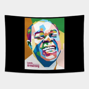 Abstract Colorful Louis Armstrong in WPAP Tapestry