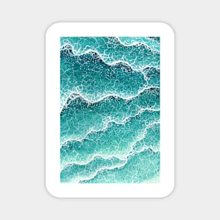 Wave pattern painting Magnet