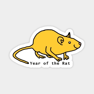 Year of the Rat in Yellow Magnet