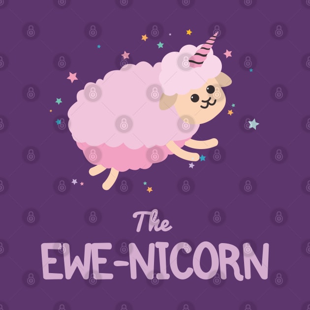 Ewenicorn | Sheep Ewe Puns | Funny Unicorn by Fluffy-Vectors