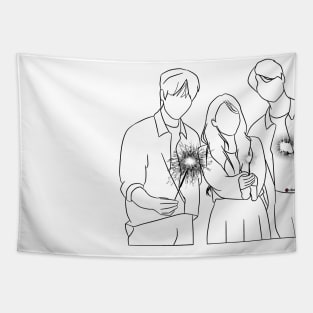 Castaway Diva lineart Korean Drama Tapestry