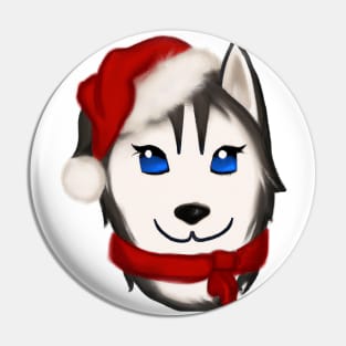 Cute Siberian Husky Drawing Pin