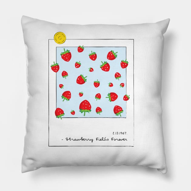 Strawberry Fields Forever Pillow by Marija154