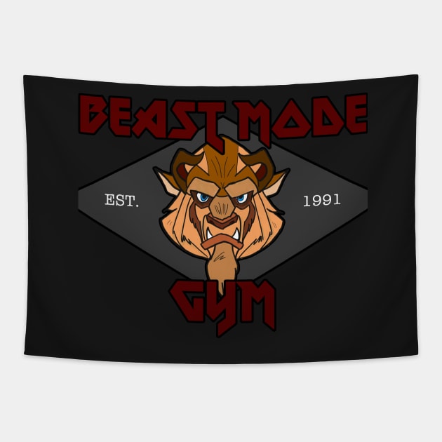 Beast Mode Gym Tapestry by PrinceHans Designs