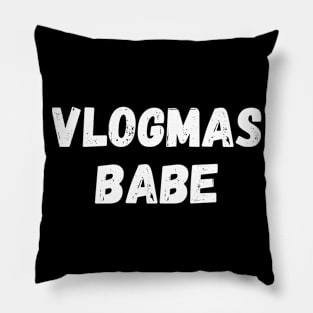 Vlogmas Babe Perfect Gift for YouTubers and Influencers on Christmas Pillow