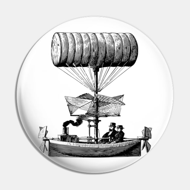 Steampunk Airship Pin by Hudkins