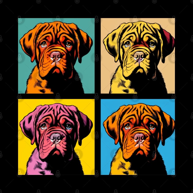 Pop Retro Art Dogue de Bordeaux - Cute Puppy by PawPopArt