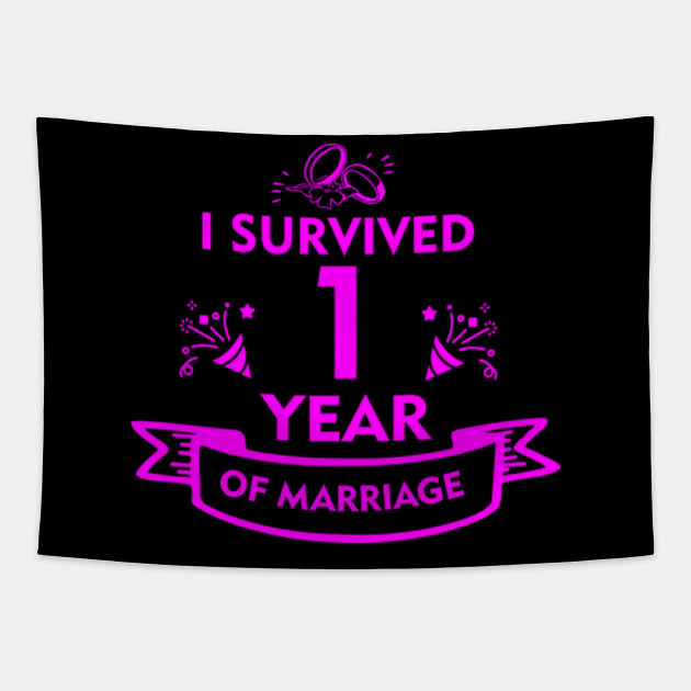 1st Wedding Anniversary Gift For Husband Or Wife 1st Anniversary Tapestry Teepublic