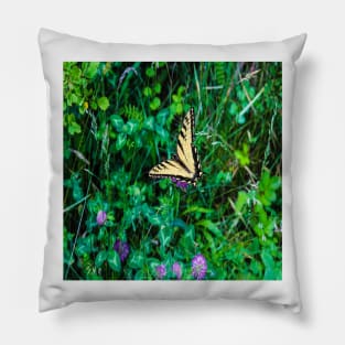 A Butterfly Using Its Wings Pillow