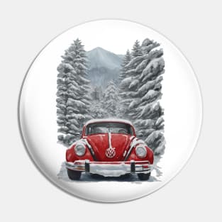 Christmas Car Poster Pin