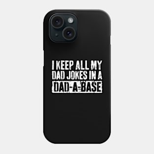 Funny Dad Jokes In DadABase Vintage For Fathers Day Mens Phone Case