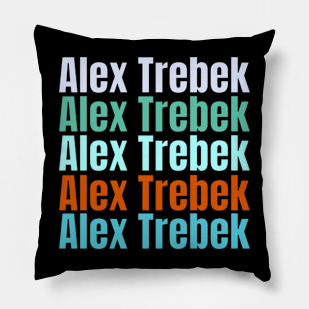 Alex Trebek  art quotes art 90s style retro vintage 80s Pillow by graphicaesthetic ✅