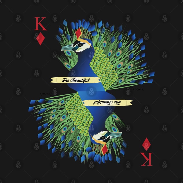 Peacock King of Diamonds by Deborah Goschy