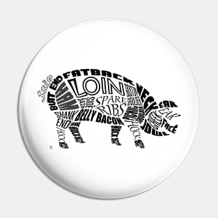 Pork Typogram Pin