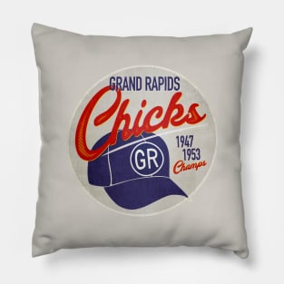 Grand Rapids Chicks • AAGPBL Hat • Grand Rapids, Michigan Pillow