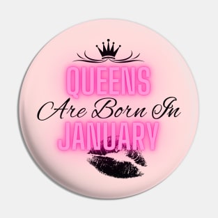 Queens are born in January - Quote Pin