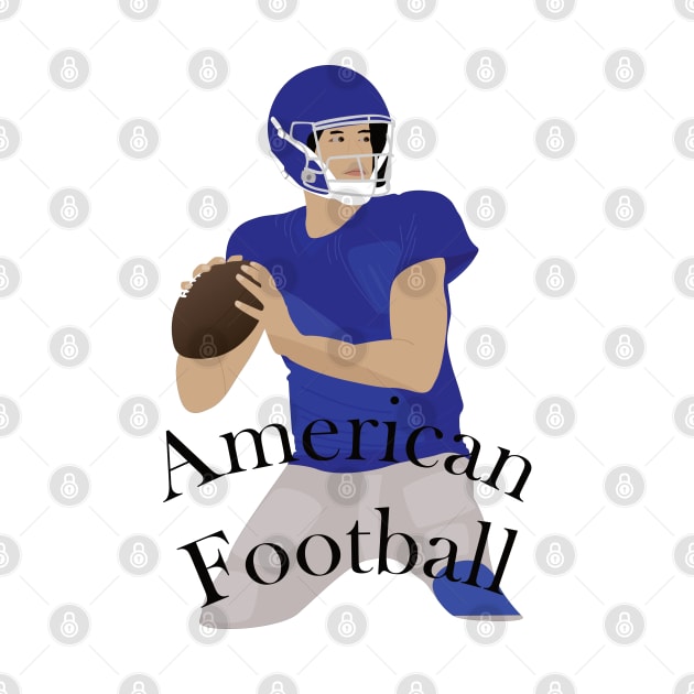 American football player in action by GiCapgraphics
