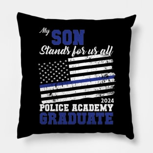 Proud of my Son Police Academy 2024 Graduation TShirt Pillow