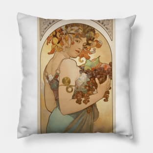 Alphonse Mucha- Fruit Pillow