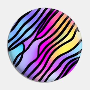 Wavy lines on a Bright Liquid Multicolor gradient - Abstract Geometric Pattern Pin