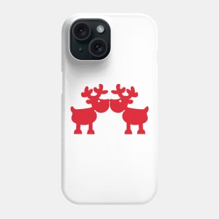 Christmas: Cute reindeers Phone Case