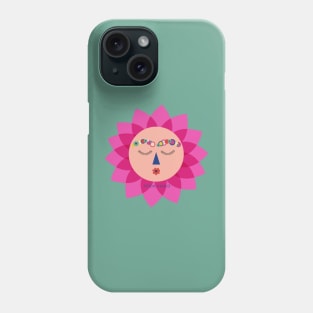 Frida kahlo colorful portrait flowers feminist feminism mexican painter Phone Case