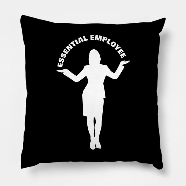 Female Essential Employee Pillow by All About Nerds