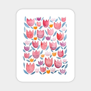 Spring Tulip Blossoms Magnet