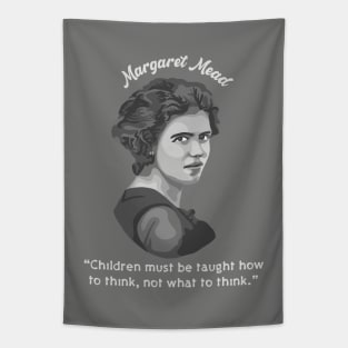 Margaret Mead Portrait and Quote Tapestry