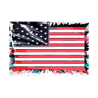 Extruded USA flag T-Shirt