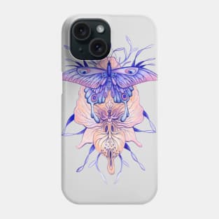 Butterfly Tattoo Ball point Pen drawing Phone Case