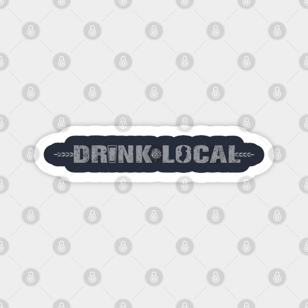 2-SIDED DRINK LOCAL NJ Tee Magnet by ATOMIC PASSION