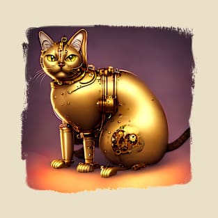 Steampunk Robot Kitty T-Shirt